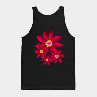 Pink flowering flower, flowery, floral pattern bloom Tank Top